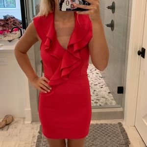 Pink Ruffle Cocktail Dress